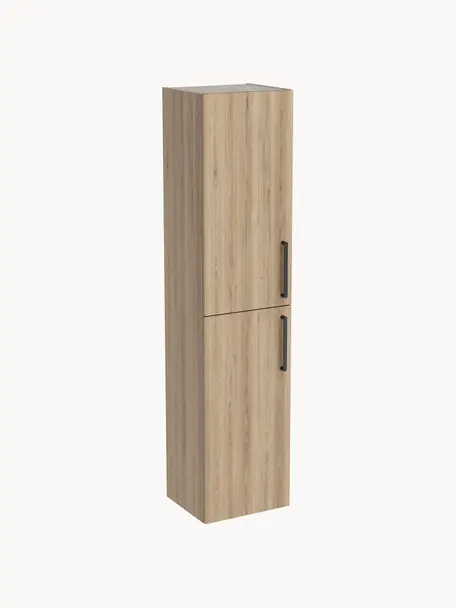 Vysoká koupelnová skříňka Orna, Hnědá, vzhled dřeva, Š 42 cm, V 180 cm