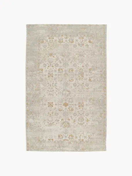 Tapis chenille vintage tissé main Loire, Tons beiges, larg. 200 x long. 300 cm (taille L)