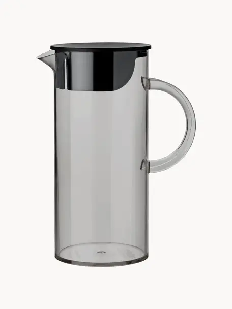 Wasserkaraffe EM77, 1.5 L, Kunststoff, Grau, transparent, 1.5 L