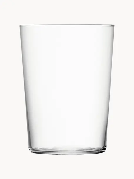 Filigrane waterglazen Gio, 6 stuks, Glas, Transparant, Ø 9 x H 12 cm, 560 ml