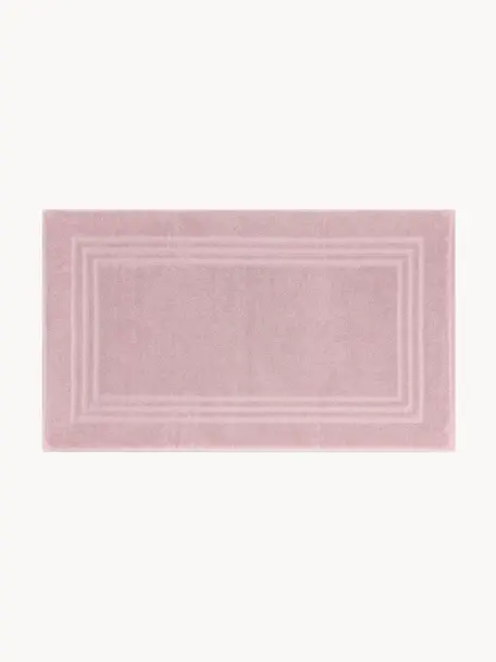 Jednobarevný koupelnový kobereček Gentle, 100 % bavlna, Růžová, Š 50 cm, D 80 cm