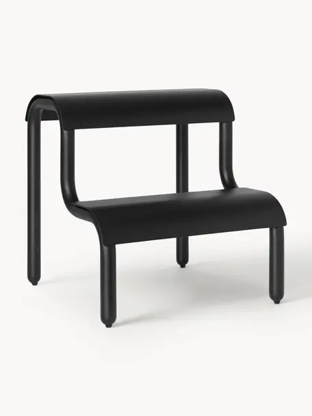 Tabouret en métal pour enfant Up Step, Métal, revêtement par poudre, Noir, larg. 34 x haut. 36 cm