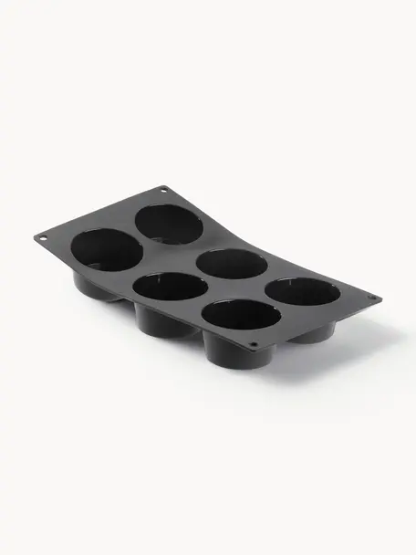 Stampo per muffin in silicone Moul Flex, Silicone, Nero, Larg. 17 x Lung. 30 cm