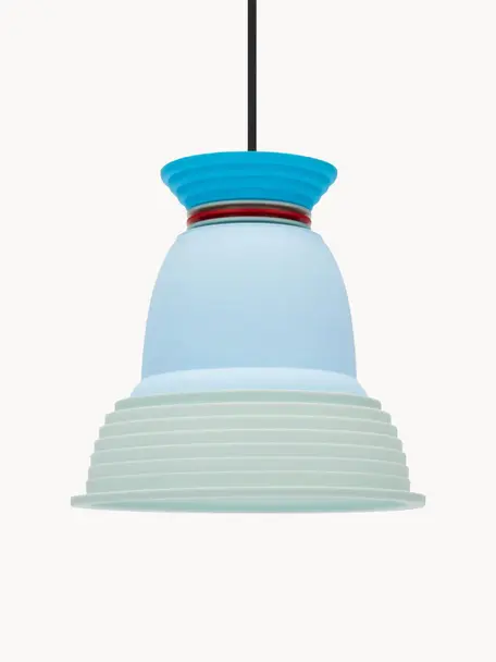 Lampada a sospensione piccola CL3, Paralume: silicone, plastica, Tonalità blu, rosso, Ø 22 x Alt. 22 cm