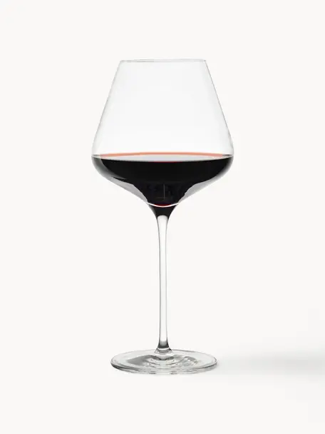 Verres à vin rouge en cristal Quatrophil, 6 pièces, Cristal

Apportez l'éclat du cristal à votre table ! Ce verre est d'une transparence exceptionnelle et d'un poids agréable, ce qui lui donne une sensation de qualité et un aspect élégant. De plus, les coupes fines rendent chaque pièce unique, en faisant un objet à la fois pratique et esthétique, Transparent, Ø 12 x haut. 25 cm, 710 ml