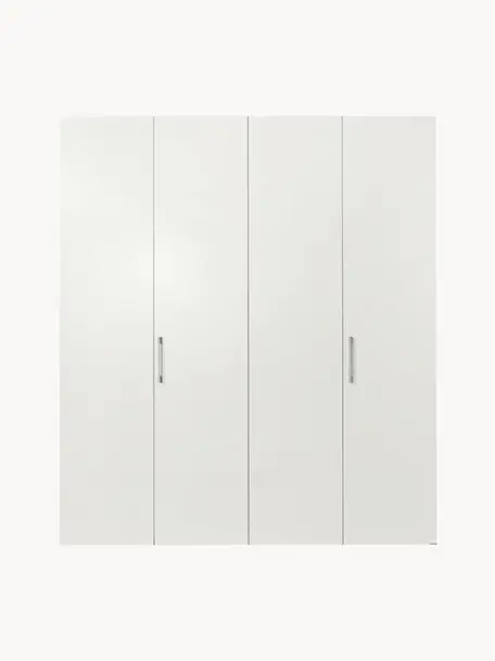 Draaideurkast Madison 4 deuren, inclusief montageservice, Frame: panelen op houtbasis, gel, Wit, B 202 x H 230 cm