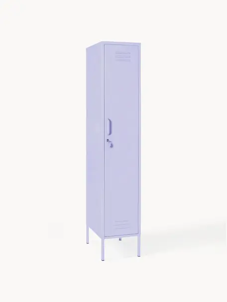 Kleine kledingkast The Skinny, Gepoedercoat staal, Lavendel, B 35 x H 183 cm