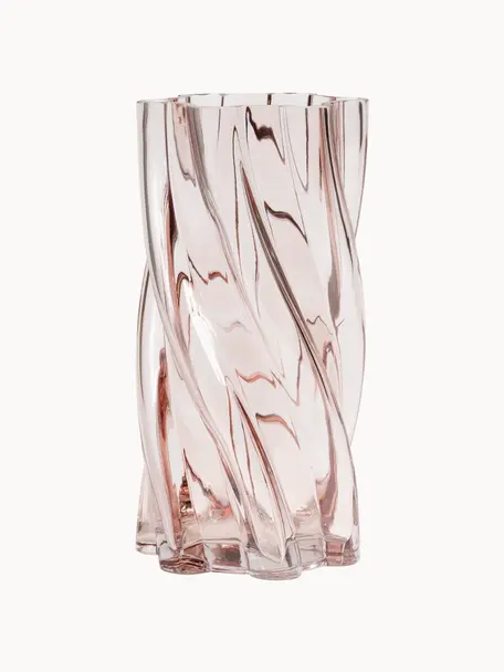 Sklenená váza Marshmallow, Sklo, Svetloružová, Ø 12 x V 25 cm