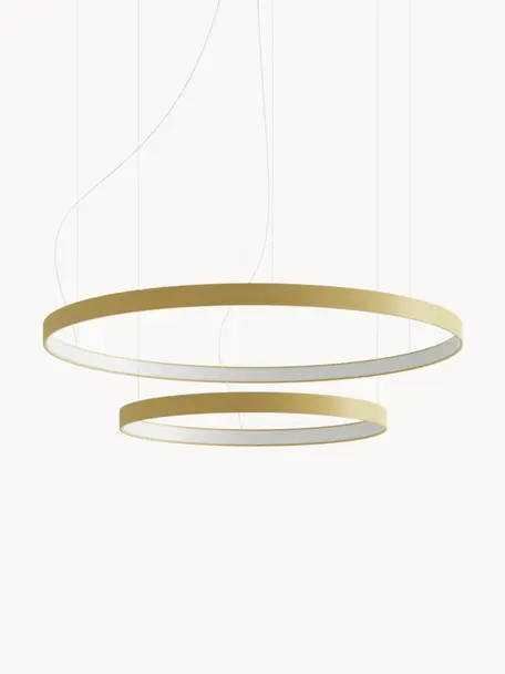 Lampada a sospensione grande a LED Tim, fatta a mano, Dorato opaco, Ø 78 cm