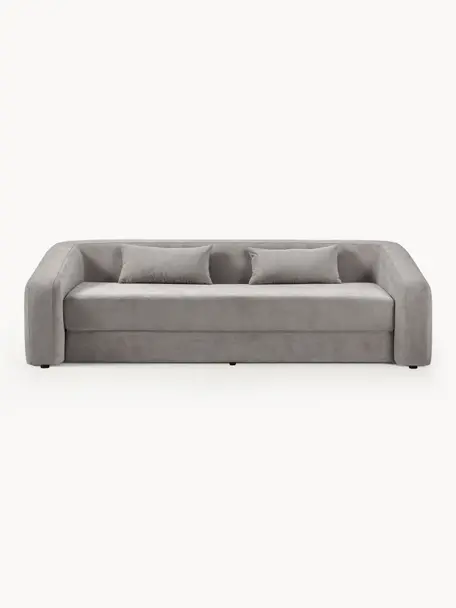 Schlafsofa Eliot (3-Sitzer), Bezug: 88% Polyester, 12% Nylon , Füße: Kunststoff, Webstoff Dunkelgrau, B 230 x T 100 cm