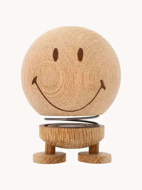 Figura decorativa de roble Hoptomist Smiley, Madera de roble, Smile, Ø 8 x Al 10 cm