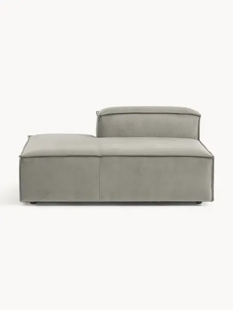 Chaise longue module Lennon van corduroy, Bekleding: corduroy (92% polyester, , Frame: massief grenenhout, multi, Poten: kunststof Dit product is , Corduroy grijs, B 150 x D 119 cm, rugleuning rechts