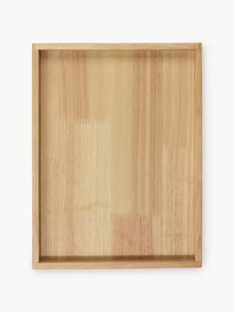 Taca do serwowania z drewna Wood Light, Drewno kauczukowe, Jasne drewno naturalne, S 33 x D 25 cm