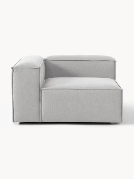 Módulo de esquina sofá Lennon, Tapizado: 100% poliéster Alta resis, Estructura: madera contrachapada de p, Patas: plástico, Tejido gris, An 119 x F 119 cm, chaise longue izquierda