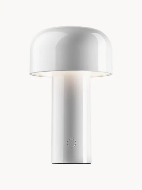 Lampe à poser LED à intensité variable Bellhop, Plastique, Blanc, haute brillance, Ø 13 x haut. 20 cm