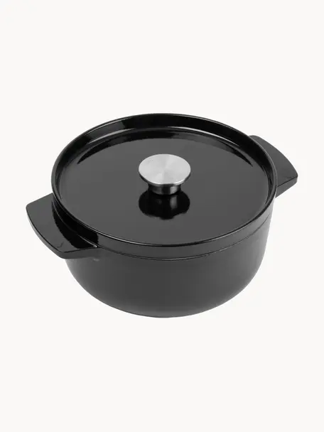 Casserole avec revêtement antiadhésif Doelle, Fonte avec revêtement antiadhésif en céramique, Noir, Ø 22 x haut. 15 cm