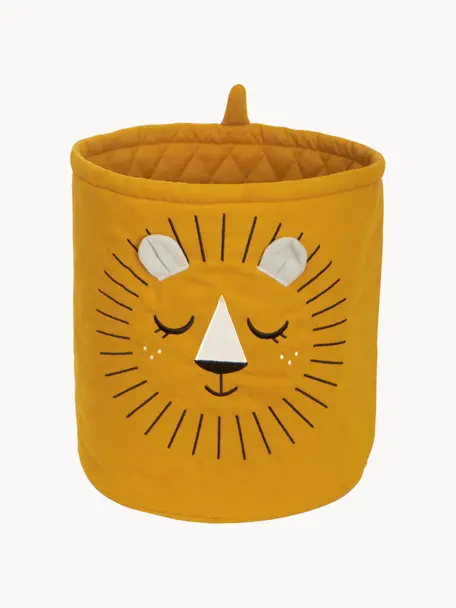 Aufbewahrungskorb Lion, Bezug: 100 % Baumwolle, Orange, Ø 35 x H 40 cm