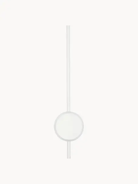 Applique a LED Clock, Struttura: alluminio rivestito, Bianco, Larg. 14 x Alt. 61 cm