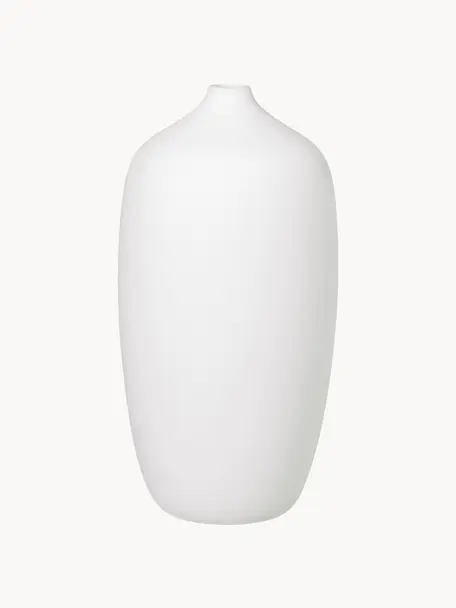 Design-Vase Ceola, H 25 cm, Keramik, Weiss, Ø 13 x H 25 cm