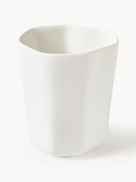 Porzellan-Kaffeebecher Joana in organischer Form, 4 Stück, Porzellan, Weiss, Ø 7 x H 10 cm, 240 ml