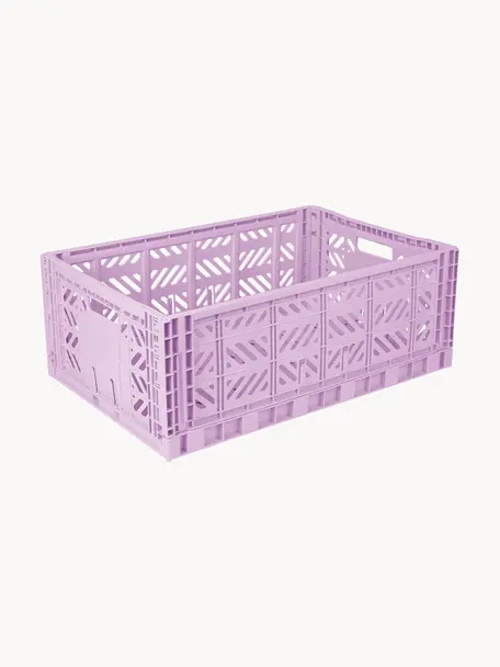 Caja plegable Maxi, 60 cm, Plástico, Lavanda, An 60 x F 40 cm