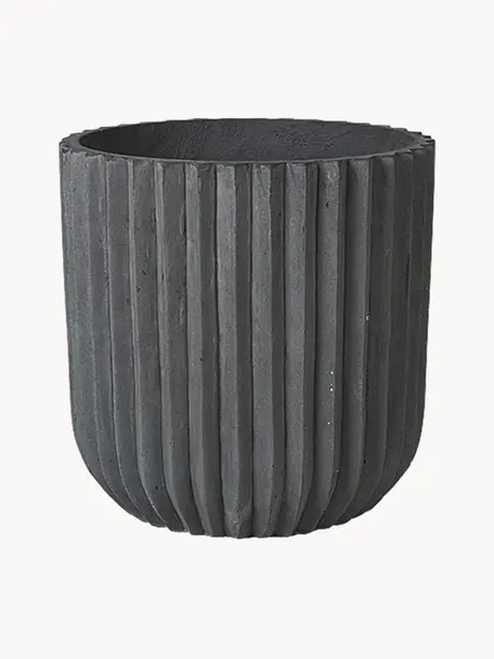 Macetero Zylinder, Arcilla de fibra, Gris antracita, Ø 50 x Al 50 cm