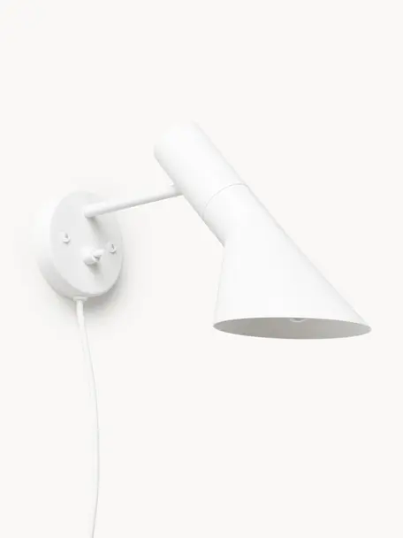 Wandlamp AJ met stekker, Lamp: gecoat staal, Wit, Ø 32 x H 18 cm