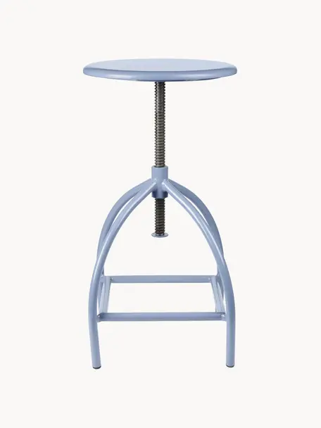 Tabouret de bar à hauteur ajustable Sire, Bleu ciel, Ø 33 x haut. 46 cm