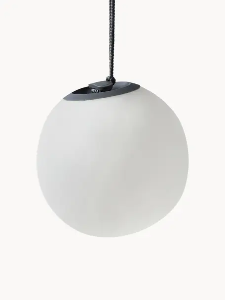 Suspension LED mobile à intensité et couleur variables Norai, avec télécommande, Blanc, gris foncé, Ø 24 x haut. 24 cm