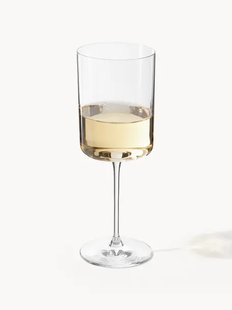 Verres à vin blanc en cristal Xavia, 4 pièces, Cristal, Transparent, Ø 7 x haut. 20 cm, 340 ml