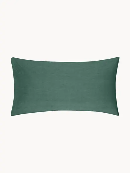 Bavlněné povlaky na polštáře s efektem soft-washed Arlene, 2 ks, Tmavě zelená, Š 40 cm, D 80 cm