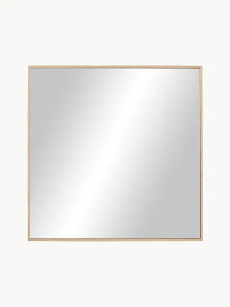 Čtvercové nástěnné zrcadlo  s hnědým dřevěným rámem Avery, Dubové dřevo, Š 55 cm, V 55 cm