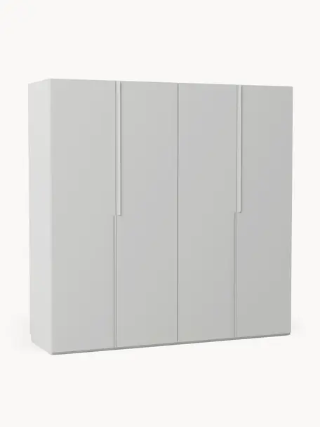 Modulární skříň s otočnými dveřmi Leon, šířka 200 cm, více variant, Světle šedá, Interiér Premium, Š 200 x V 236 cm