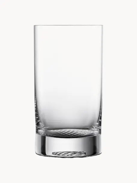 Křišťálové sklenice na vodu Echo, 4 ks, Tritanové křišťálové sklo, Transparentní, Ø 6 cm, V 15 cm, 310 l