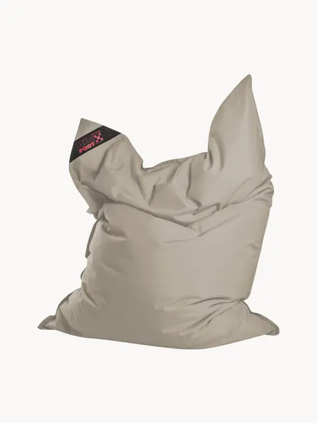 Pouf sacco grande Scuba, Rivestimento: 100% polipropilene resist, Beige, Larg. 130 x Alt. 170 cm