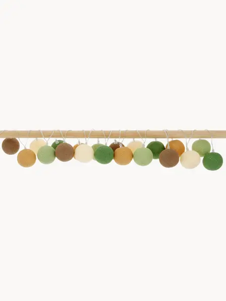 Guirlande lumineuse LED Colorain, 378 cm, Beige, tons bruns et verts, long. 378 cm