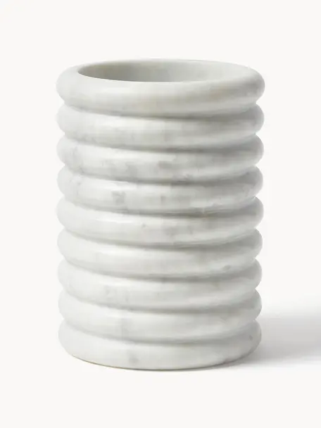 Marmor-Weinkühler Zuri, Marmor, Weiss, marmoriert, Ø 14 x H 19 cm