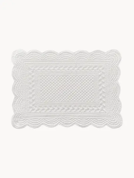 Tovaglietta americana Boutis 2 pz, 100% cotone, Bianco, Larg. 34 x Lung. 48 cm