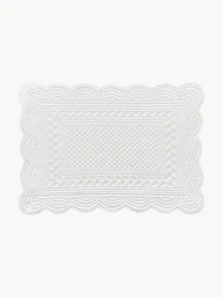 Tovaglietta americana Boutis 2 pz, 100% cotone, Bianco, Larg. 34 x Lung. 48 cm