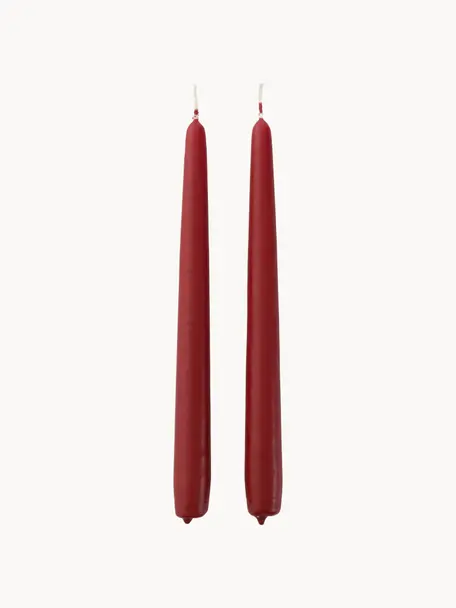 Velas Madeon, 2 uds., 40% estearina, 60% parafina, Rojo vino, Al 25 cm