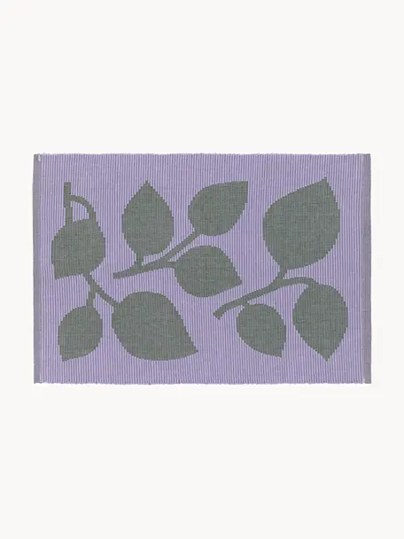 Tovagliette americane Natura 6 pz, 82 % cotone, 18 % poliestere, certificato GRS, Lavanda, verde oliva, Larg. 30 x Lung. 43 cm