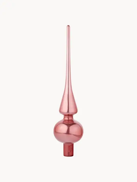 Cimier de sapin Brilliance, Verre, Rose, Ø 6 x haut. 26 cm