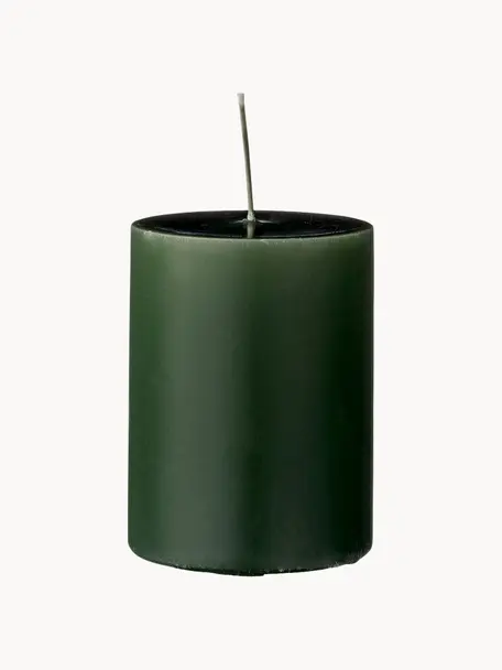 Svíčka Lulu, 4 ks, Vosk, Lesní zelená, Ø 7 cm, V 10 cm