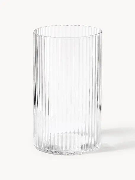 Couvercle pour carafe soufflé bouche Ripple, Verre, soufflé bouche, Transparent, haute brillance, Ø 5 x haut. 9 cm