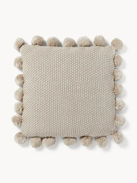 Copricuscino a maglia con pompon Molly, 100% cotone

Il materiale utilizzato in questo prodotto è testato per le sostanze nocive e certificato secondo lo STANDARD 100 by OEKO-TEX® 11.HIN.00050 HOHENSTEIN HTTI, Beige chiaro, Larg. 40 x Lung. 40 cm