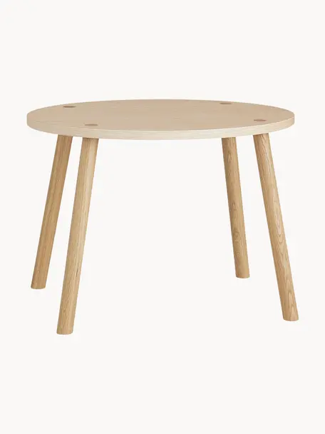 Owalny stolik dla dzieci z drewna Mouse, Fornir dębowy lakierowany

Ten produkt jest wykonany z drewna pochodzącego ze zrównoważonych upraw, które posiada certyfikat FSC®., Drewno dębowe, S 60 x G 46 cm