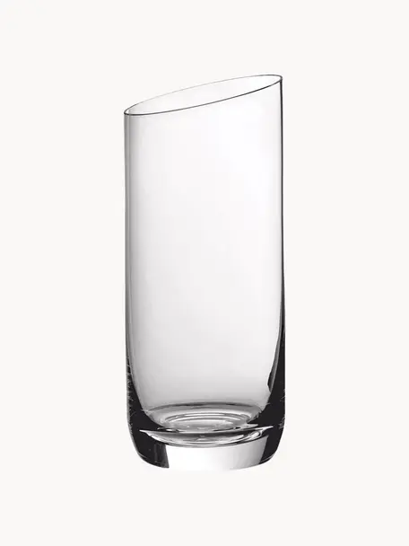 Vasos highball NewMoon, 4 uds., Vidrio, Transparente, Ø 7 x Al 16 cm, 370 ml