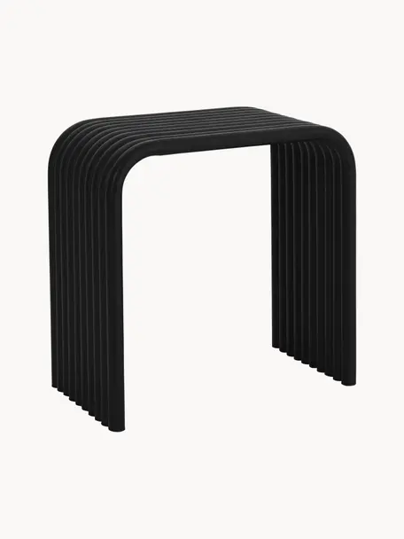 Kovová stolička Multron, Potažený kov, Černá, Š 45 cm, V 44 cm