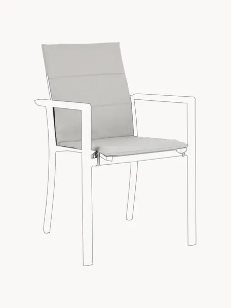 Outdoor-Sitzauflage Konnor, 100 % Polypropylen, Grau, B 46 x L 88 cm