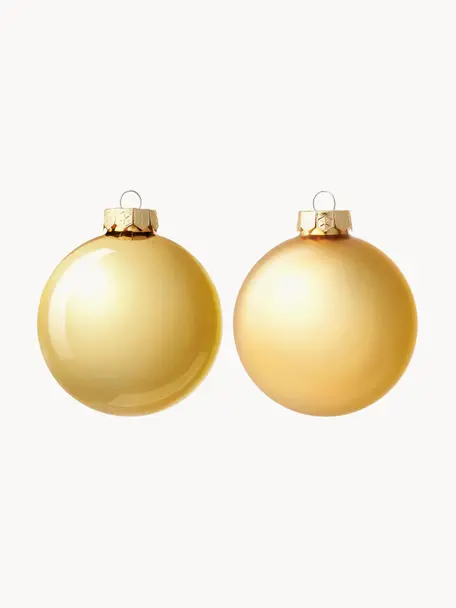 Boules de Noël Evergreen, sets de différentes tailles, Doré, Ø 10 cm, 4 pièces